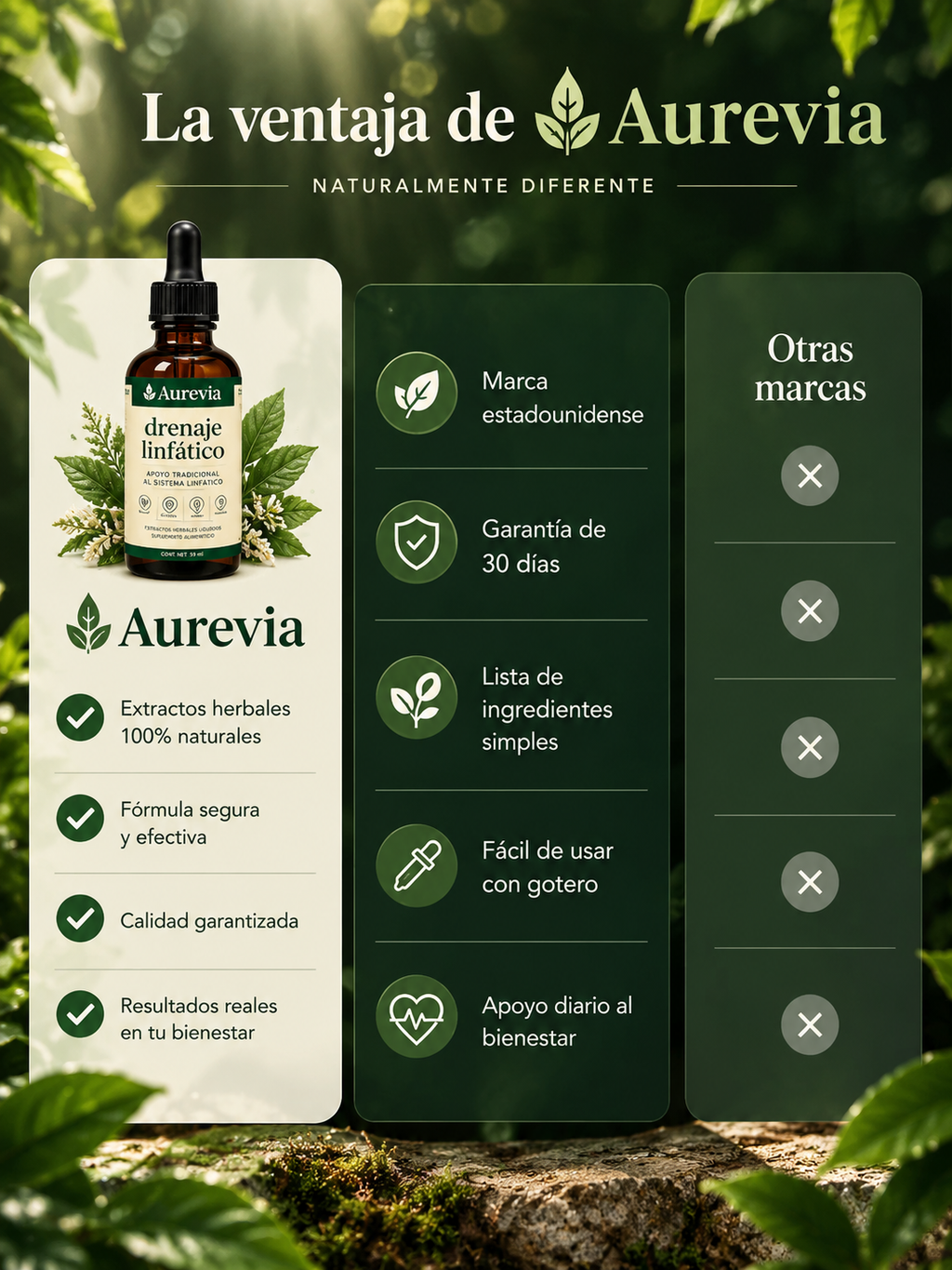 Aureva Care® Gotas para Drenaje Linfático